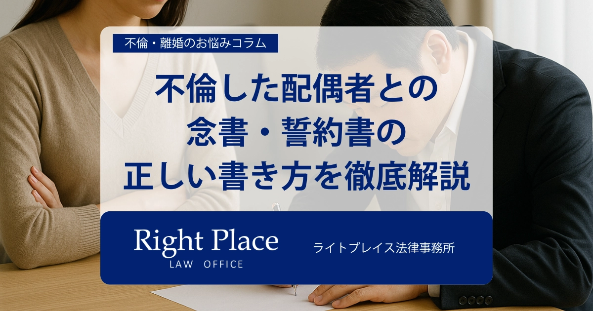 不倫した配偶者との念書・誓約書の正しい書き方を徹底解説